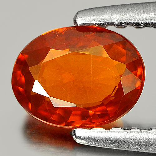 Orange Red Spessartine Garnet 0.71 Ct. Natural Gem Size 6.1 x 4.7 Mm. Unheated