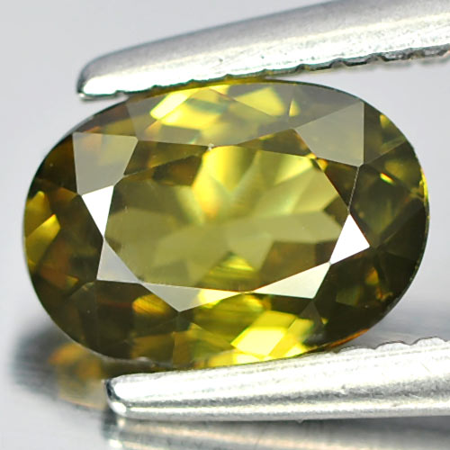 Greenish Yellow Demantoid Garnet 0.89 Ct. Oval Shape Natural Gemstone Unheated
