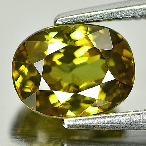 Greenish Yellow Demantoid Garnet 1.99 Ct. Oval Shape Natural Gemstone Unheated