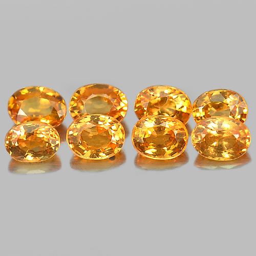 Orange Spessatine Garnet 2.17 Ct. 8 Pcs. Oval Shape 4 x 3 Mm. Natural Gemstones