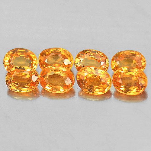 Orange Spessartine Garnet 2.20 Ct. 8 Pcs. Oval Shape 4 x 3 Mm. Natural Gemstones