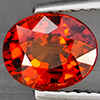 Natural Orange Red Spessartine Garnet Gemstones 1.99 Ct. Oval Shape 7.7 x 6.2 Mm.