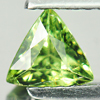 Green Demantoid Garnet 0.67 Ct. Trilliant 5.7 x 5.4 Mm. Natural Gem Unheated