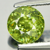 Certified Green Demantoid Garnet 1.35 Ct. Round 6.39 Mm. Natural Gem Unheated