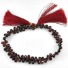 120.75 Ct. Briolette Shape Natural Gems Red Garnet Beads Length 9 Inch Unheated