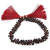 Natural Red Garnet Beads 140 Ct. Briolette Shape 8.2 x 4.8 Mm Length 9 Inch