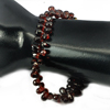Unheated 131.90 Ct. Briolette Natural Gemstones Red Garnet Beads Length 9 Inch
