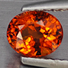 Natural Orange Spessartine Garnet Gemstones 0.95 Ct. Oval Shape 6 x 4.9 Mm.