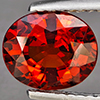 Natural Orange Red Spessartine Garnet Gemstones 2.38 Ct. Oval Shape 8.5 x 7.1 Mm.