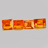 2.09Ct 4 Pcs Baguette Natural Orange Spessartine Garnet