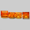 1.78Ct 4 Pcs Baguette Natural Orange Spessartine Garnet