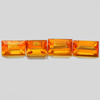 1.63Ct 4 Pcs Baguette Natural Orange Spessartine Garnet