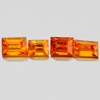 2.43 Ct. 4 Pcs Baguette Natural Orange Spessartine Garnet