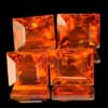Reddish Orange Spessartine Garnet 2.15 Ct. 4 Pcs. Baguette Natural Gemstones