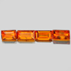 2.43Ct 4 Pcs Baguette Natural Orange Spessartine Garnet