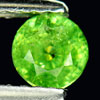 Unheated 0.59 Ct. Round Natural Green Demantoid Garnet