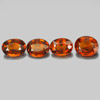 3.26 Ct. 4 Pcs. Natural Gems Orange Spessartine Garnet Oval Cut Namibia 3.26 Ct. 4 Pcs. Natural Gems Orange Spessartine Garnet Oval Cut Namibia
