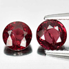 1.96 Ct. 2 Pcs. Round Natural Purplish Pink Rhodolite Garnet