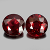 Unheated Pair 2.52 Ct. Natural Purplish Pink Rhodolite Garnet Gemstones