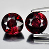 Unheated Pair 2.62 Ct. Natural Purplish Pink Rhodolite Garnet Gemstones