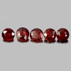 Natural Gem 5 Pcs. 2.68 Ct. Round Shape Purplish Pink Rhodolite Garnet