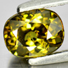 Greenish Yellow Demantoid Garnet 1.42 Ct. Oval Shape 6.9 x 5.5 Mm. Natural Gem