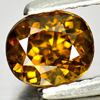 Yellow Demantoid Garnet 1.23 Ct. Oval Shape 6.3 x 5.4 Mm. Natural Gem Madagascar