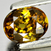 Demantoid Garnet Yellow 1.30 Ct. Oval Shape 6.7 x 5.3 Mm. Natural Gem Madagascar