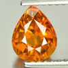 Orange Spessartine Garnet 1.25 Ct. Pear Shape 7.2 x 5.8 Mm. Natural Gem Namibia