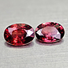 Natural Purplish Pink Rhodolite Garnet 1.71 Ct. 2 Pcs Oval Shape 7 x 5 Mm Gems