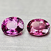 Natural Purplish Pink Rhodolite Garnet 1.37 Ct. 2 Pcs Oval Shape 6 x 4.7 Mm Gems