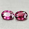 Natural Purplish Pink Rhodolite Garnet 1.85 Ct. 2 Pcs Oval Shape 7 x 5.1 Mm Gems