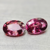 Natural Purplish Pink Rhodolite Garnet 1.80 Ct. 2 Pcs Oval Shape 7 x 4.8 Mm Gems