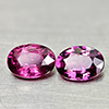 Natural Purplish Pink Rhodolite Garnet 1.68 Ct. 2 Pcs Oval Shape 6.9 x 4.9 Mm