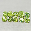 Natural Green Demantoid Garnet 1.49 Ct. 10 Pcs. Round Diamond Cut Gemstones