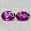 Natural Purplish Pink Rhodolite Garnet 1.00 Ct. 2 Pcs Oval Shape 5.9 x 4 Mm Gems