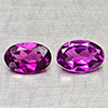 Natural Purplish Pink Rhodolite Garnet 1.01 Ct. 2 Pcs Oval Shape 6 x 4.1 Mm Gems