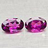 Natural Purplish Pink Rhodolite Garnet 1.01 Ct. 2 Pcs Oval Shape 5.9 x 4 Mm