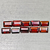 Natural Orangish Red Garnet 3.43 Ct. 10 Pcs Baguette Shape 5.2 x 3.2 Mm Gems
