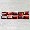 Natural Orangish Red Garnet 2.95 Ct. 10 Pcs Baguette Shape 4.8 x 2.9 Mm Gemstone