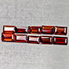 Natural Orangish Red Garnet 3.00 Ct. 10 Pcs Baguette Shape 5 x 3.1 Mm Gemstone