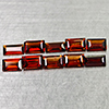 Natural Orangish Red Garnet 3.01 Ct. 10 Pcs. Baguette Shape 5 x 3.2 Mm Gemstones