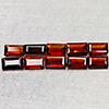 Natural Orangish Red Garnet 2.79 Ct. 10 Pcs Baguette Shape 5 x 3 Mm Gemstones