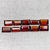 Natural Orangish Red Garnet 3.15 Ct. 10 Pcs Baguette Shape 5.1 x 3.1 Mm Gems