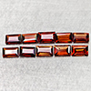 Natural Orangish Red Garnet 2.66 Ct. 10 Pcs Baguette Shape 5.9 x 3.1 Mm Gems