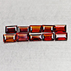 Natural Orangish Red Garnet 3.15 Ct. 10 Pcs Baguette Shape 5.2 x 3.2 Mm Gems
