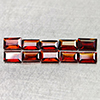Natural Orangish Red Garnet 3.15 Ct. 10 Pcs Baguette Shape 5 x 3.1 Mm Gems