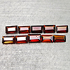 Natural Orangish Red Garnet 2.96 Ct. 10 Pcs Baguette Shape 5 x 3.1 Mm Gems