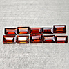 Natural Orangish Red Garnet 2.32 Ct. 10 Pcs Baguette Shape 5 x 2.9 Mm Gems