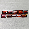 Natural Orangish Red Garnet 2.67 Ct. 10 Pcs Baguette Shape 5 x 3.1 Mm Gems